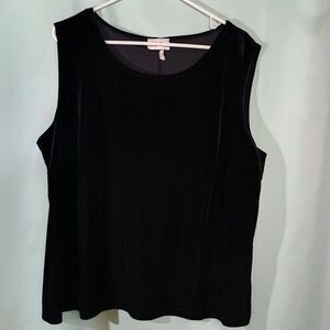 Black Sleeveless Tank Top Lightweight Casual Basic Layering Blouse